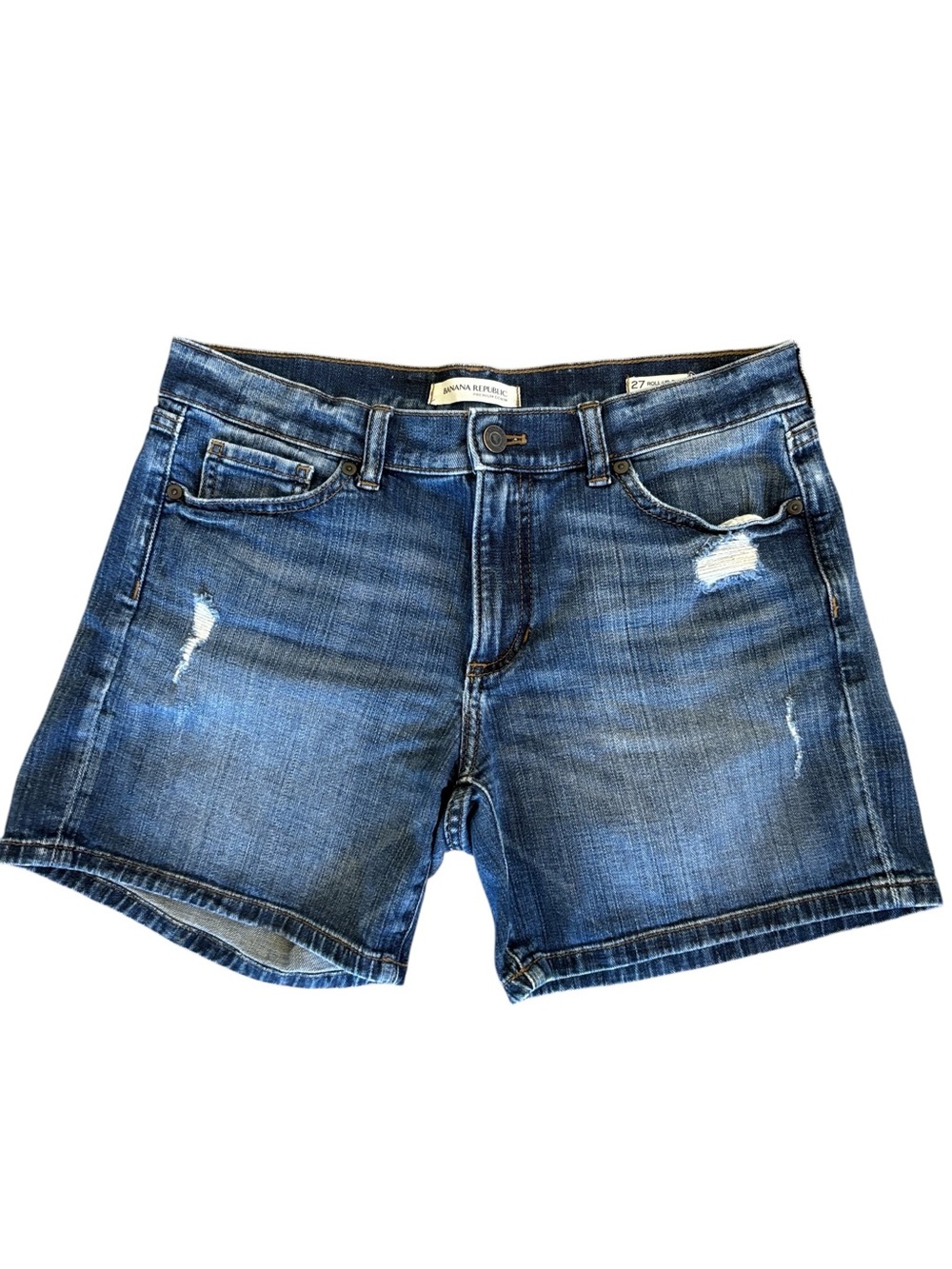 Banana Republic Blue Roll Up Jean Short Size 27
